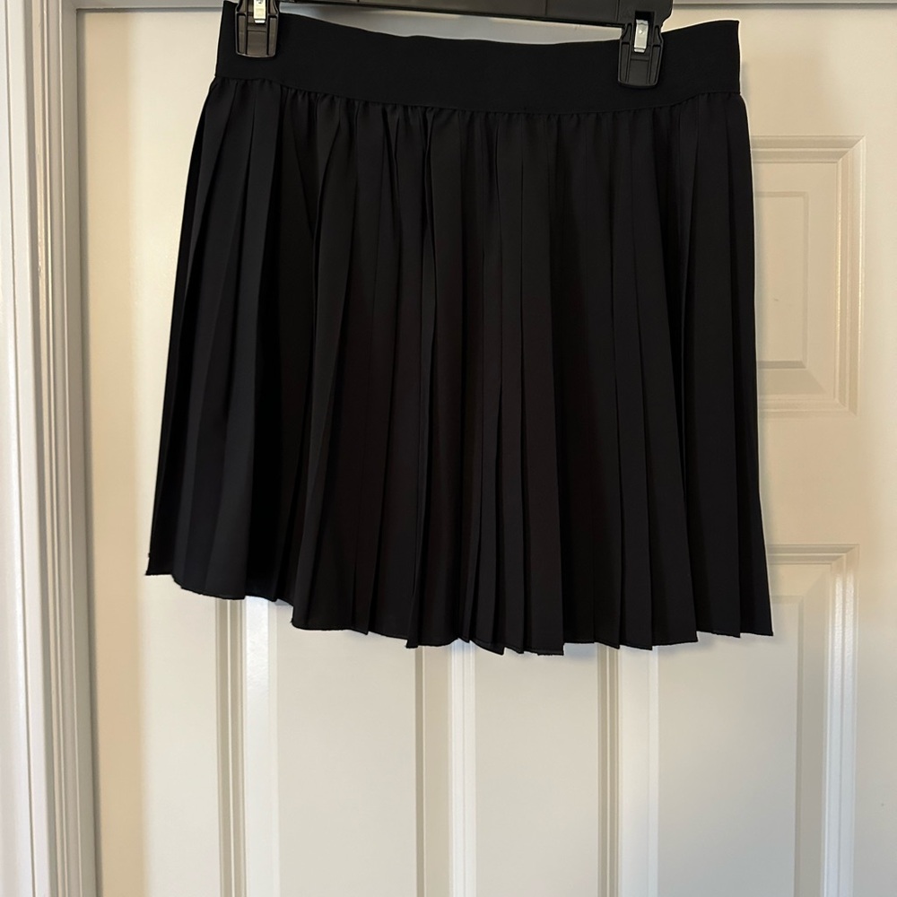 Pleated Swingy Mini Skirt
